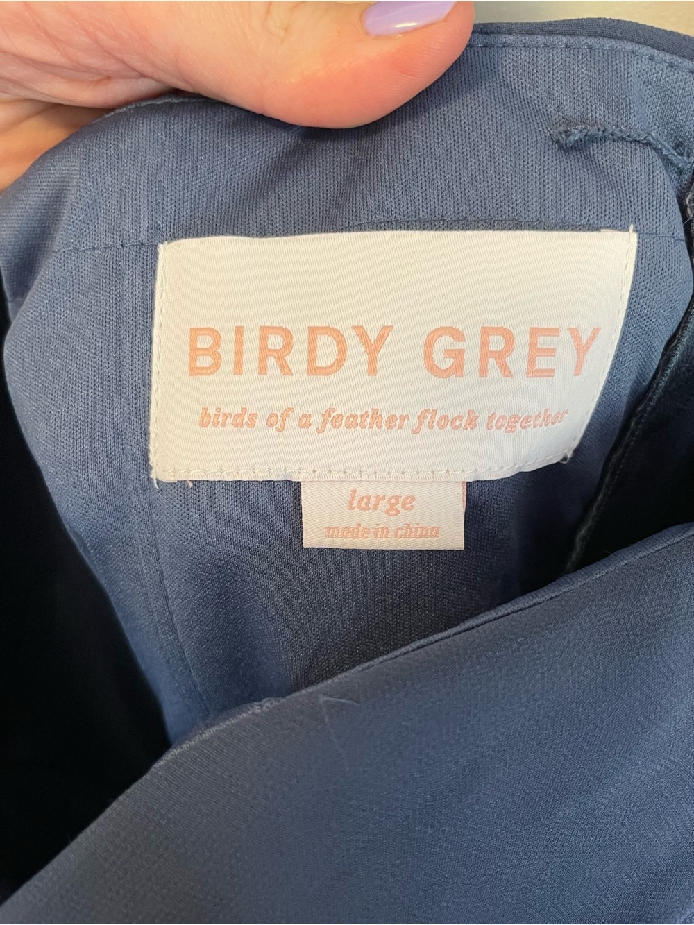 Birds Grey Grace Bridesmaid Dress, New with tags, size Large - Picture 6 of 9